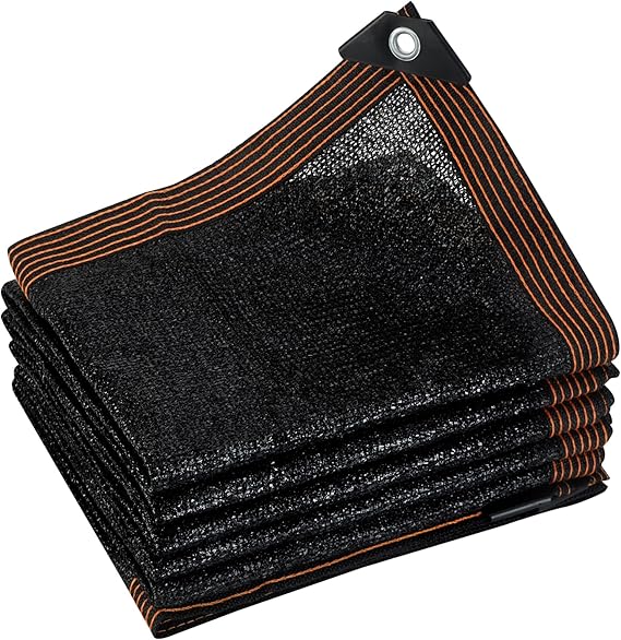 40% Black Shade Cloth 6.5×10 FT – Reinforced Sun Shade Cover with Grommets for Plants, Patio, Greenhouse & Chicken Coop