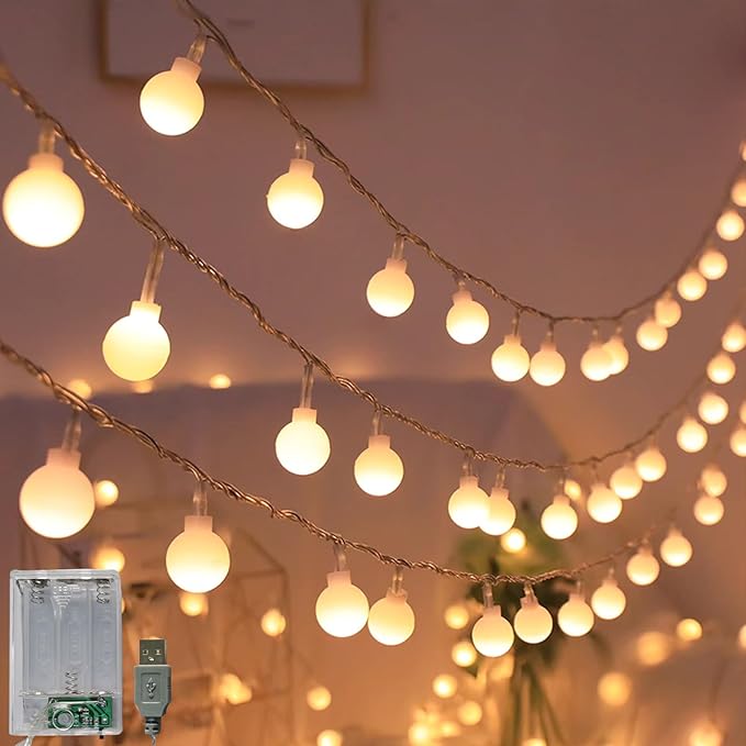 Battery Operated & USB Powered Globe String Lights