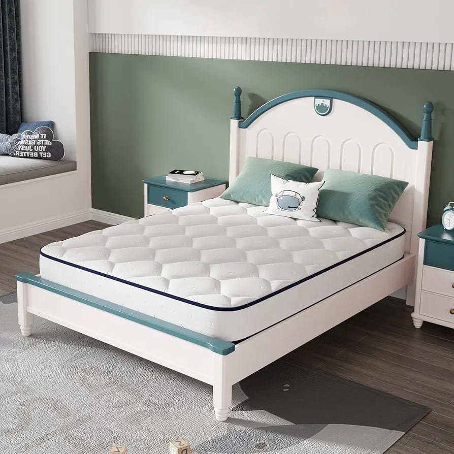 Novilla 6″ Twin Hybrid Mattress – Bonnell Spring & Cooling Foam for Spine Support, CertiPUR-US Certified