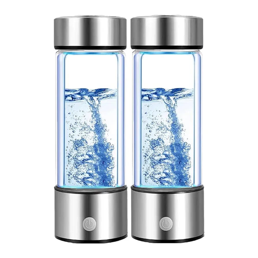 Hydrogen Water Bottle Generator 2-Pack (2025 Model) – SPE/PEM Tech Portable Ionizer for Hydrogen-Rich Water in 3 Minutes