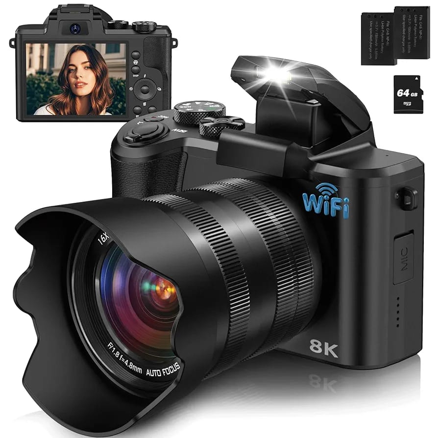 8K Digital Camera with WiFi & Touch Screen