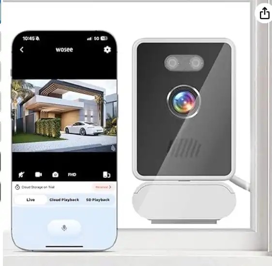 5MP 2K Window Security Camera