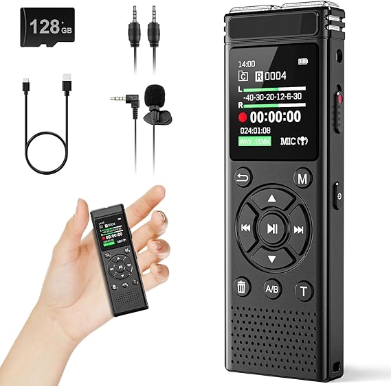 136GB Digital Voice Recorder with Playback