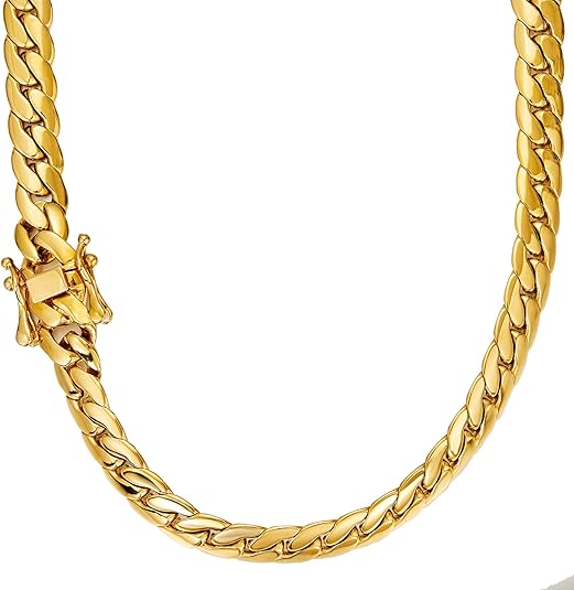 8MM Gold Plated Cuban Link Chain