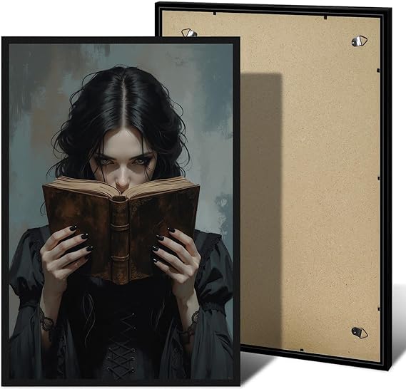 Dark College Library Wall Art Print