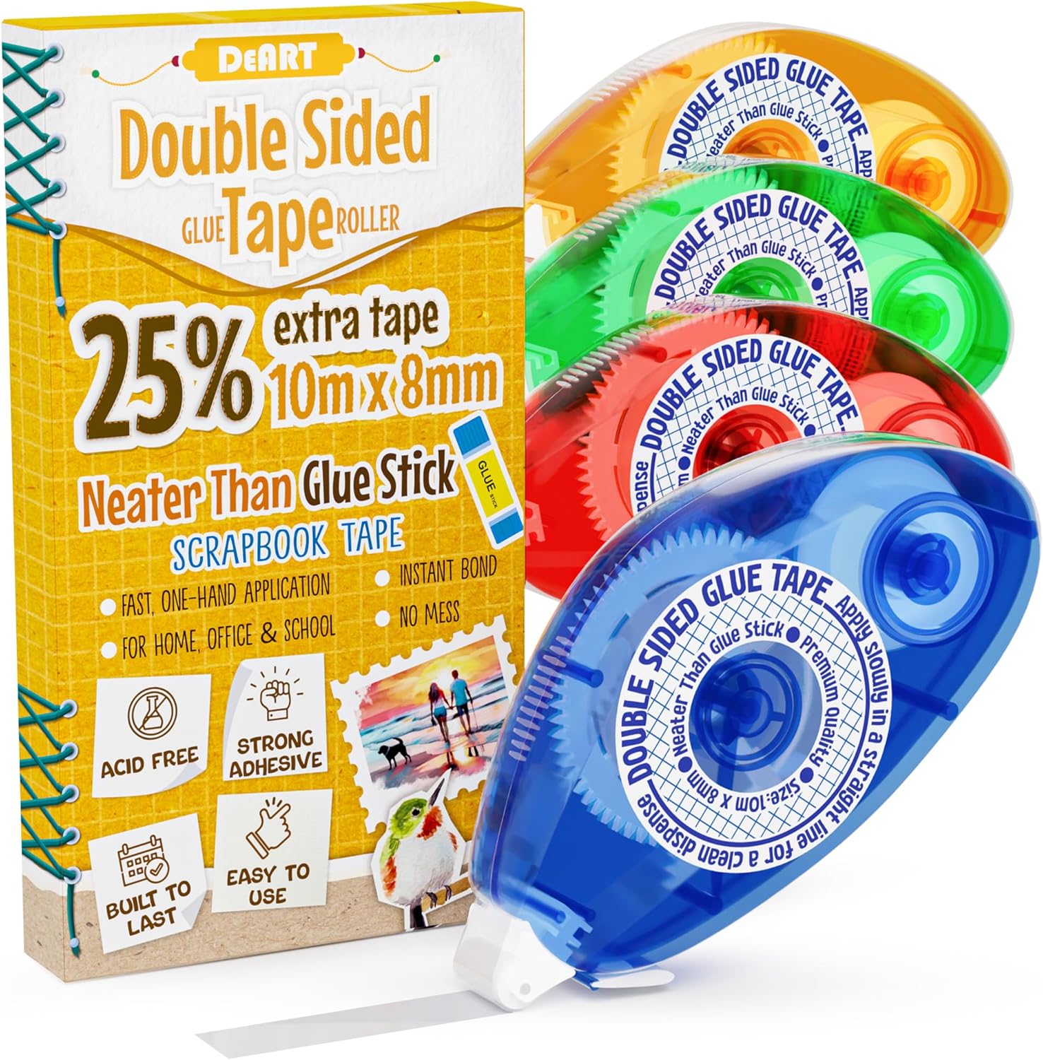 Double-Sided Adhesive Tape Roller