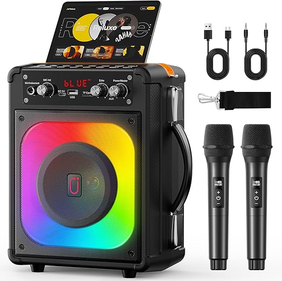 Portable Karaoke Machine & Bluetooth Speaker
