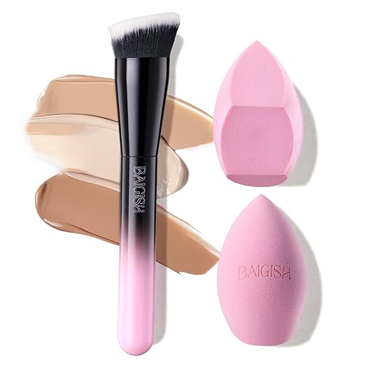 Professional Foundation Brush and Sponge Set