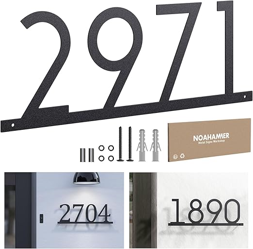 Modern Personalized Metal House Numbers