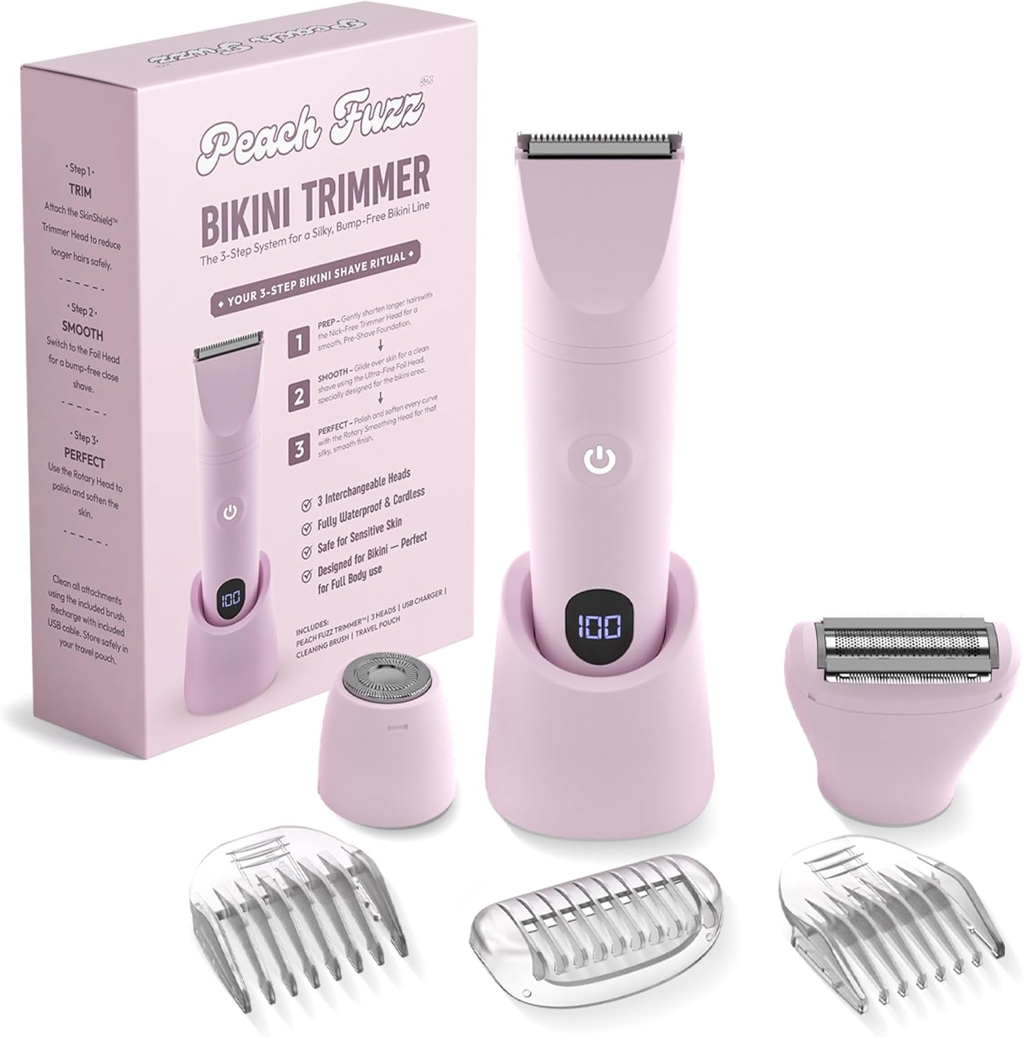 Peach Fuzz™ 3-in-1 Bikini Trimmer for Women