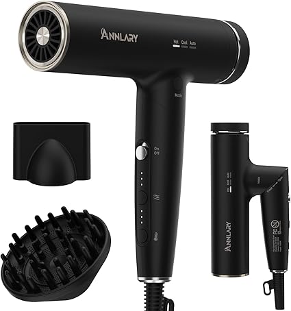 Plasmonic Hair Dryer with Diffuser for Curly Hair