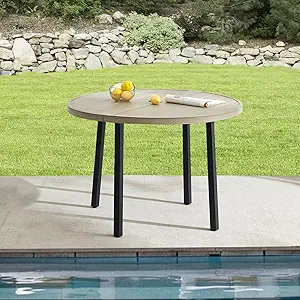 Round Patio Table with Umbrella Hole