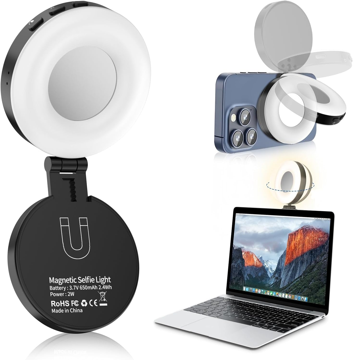 Portable Magnetic Selfie Ring Light
