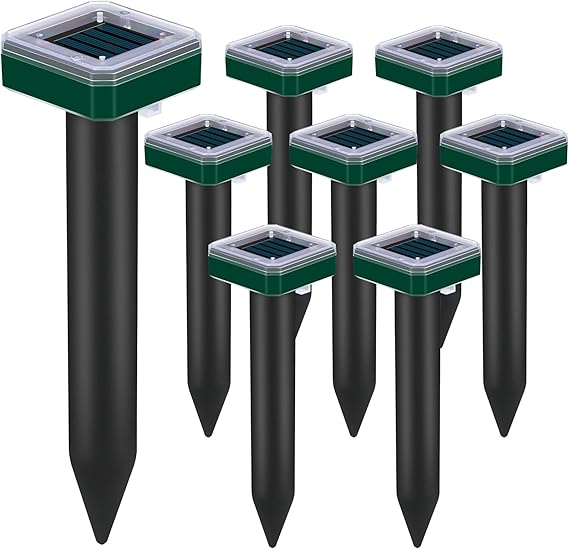 Solar-Powered Ultrasonic Pest Repellent (8-Pack)