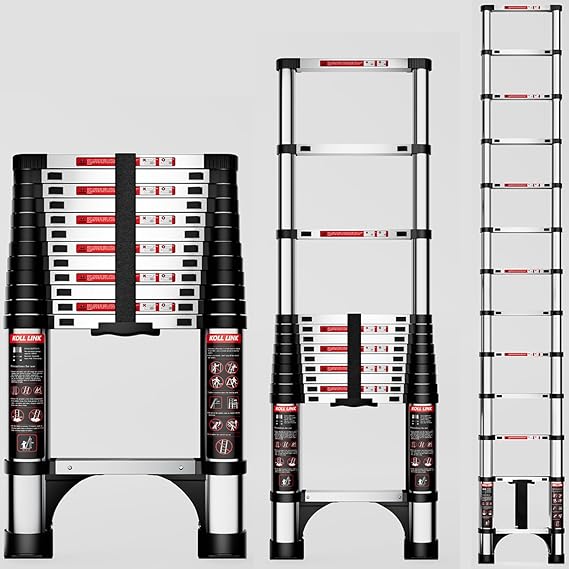 12.5 FT Telescoping Ladder with Stabilizers