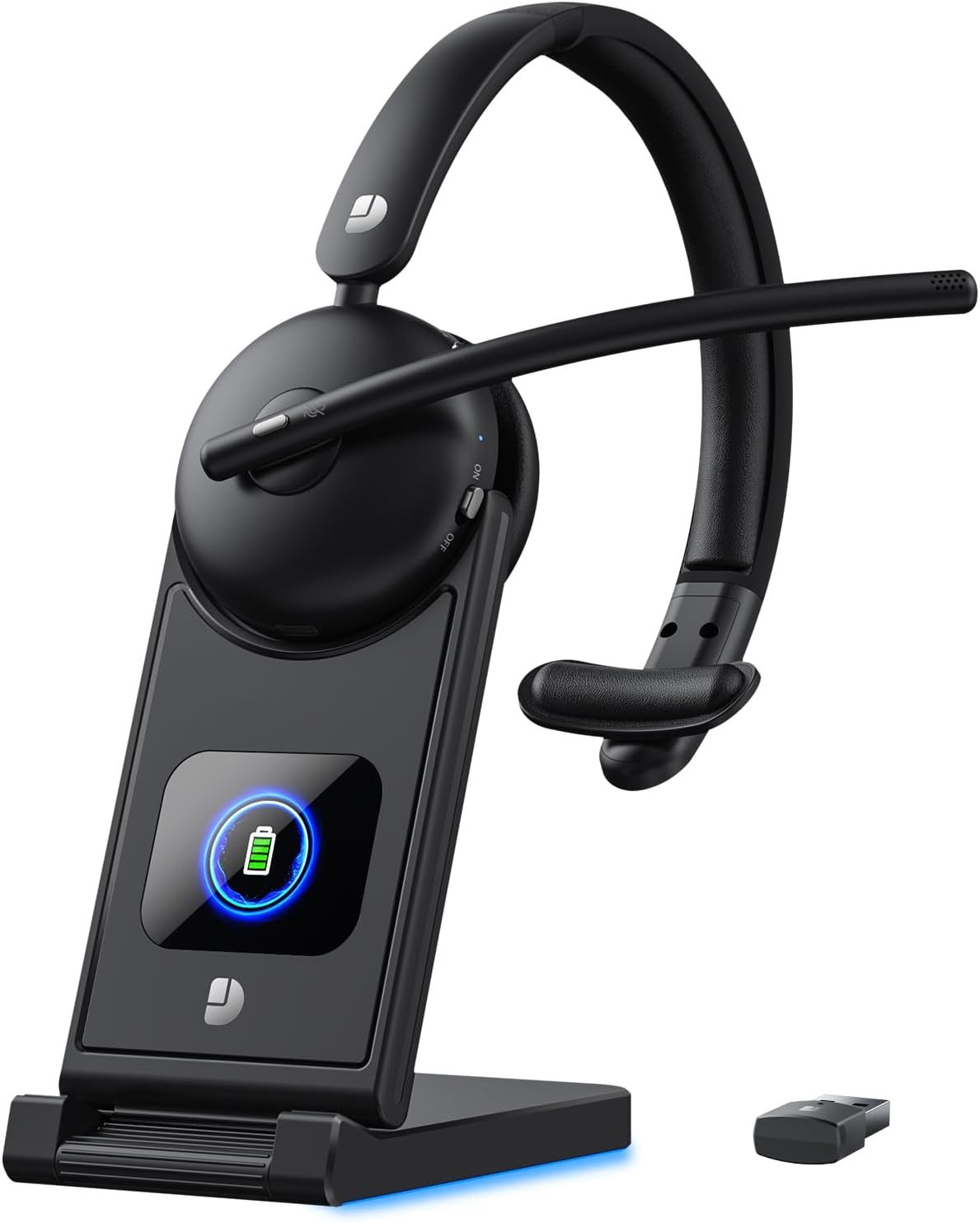 Wireless Headset with AI Noise-Cancelling Mic