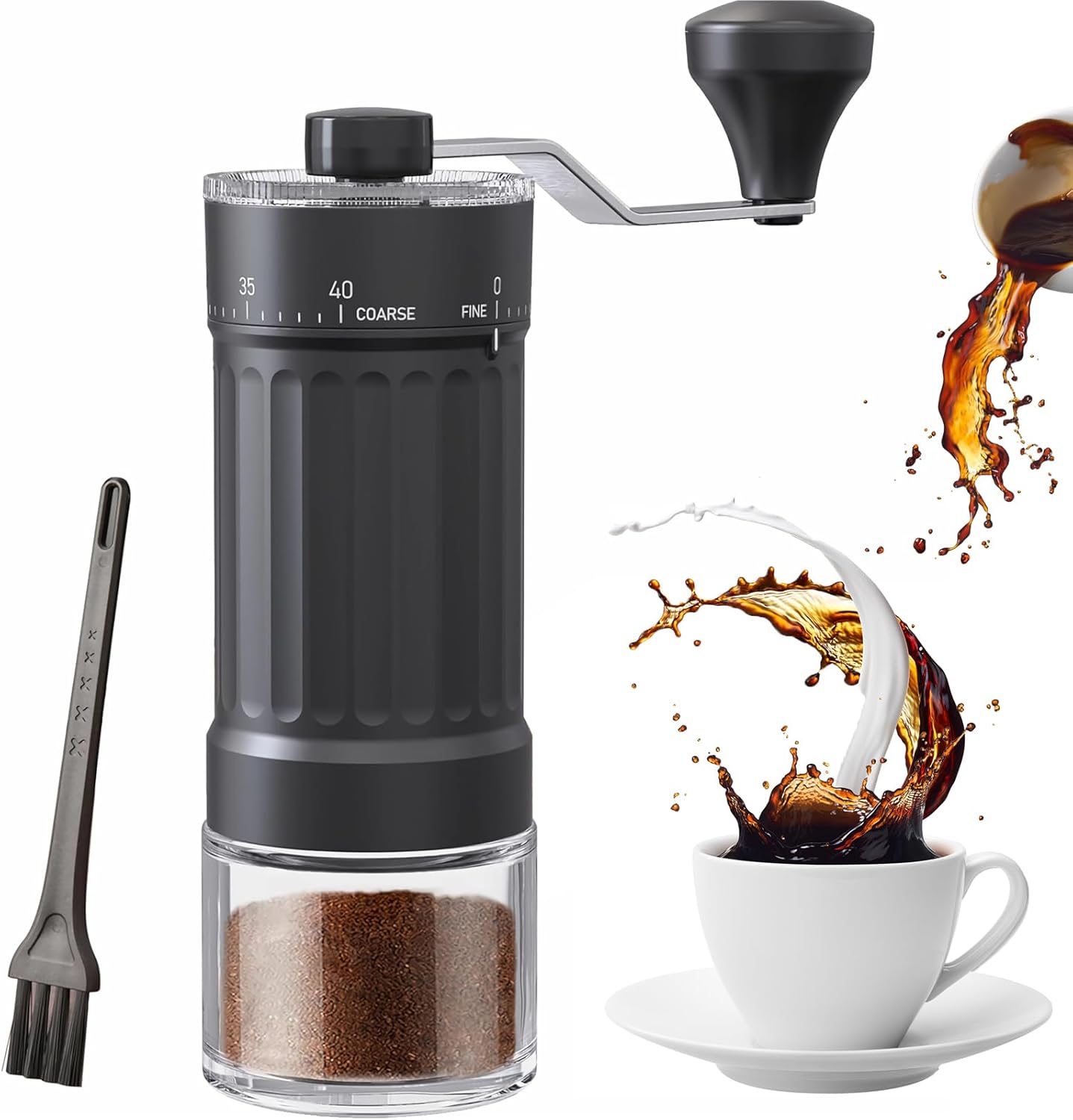 Manual Coffee Grinder with 40 External Adjustments