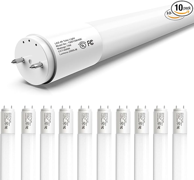 10-Pack T8 LED Bulbs (4-Foot)