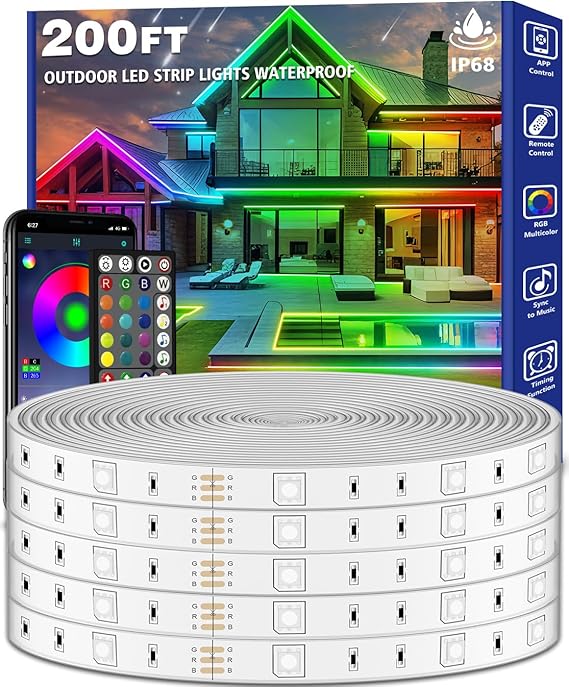 200ft Waterproof Outdoor LED Strip Lights