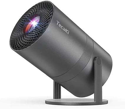 1080P HD Mini Portable Projector: 180° Auto Keystone, WiFi 6 & Bluetooth Speaker