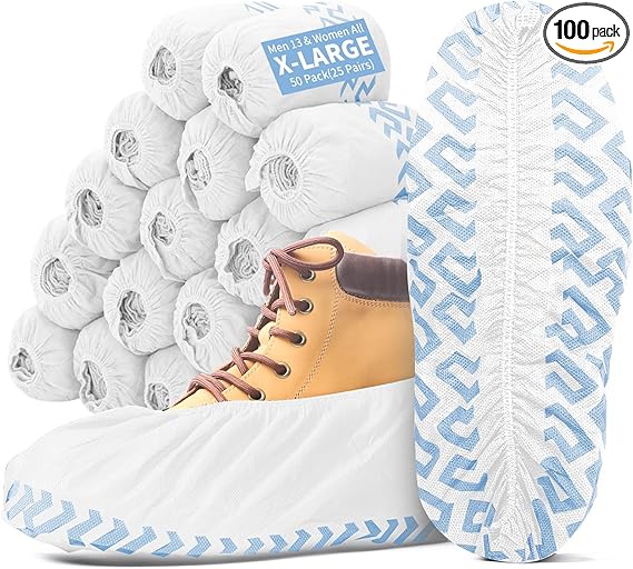 X-Large Disposable Shoe Covers (50-Pack)
