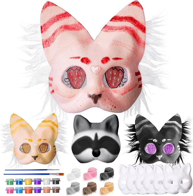 Cute DIY Cat Mask Kit (55 Pieces)