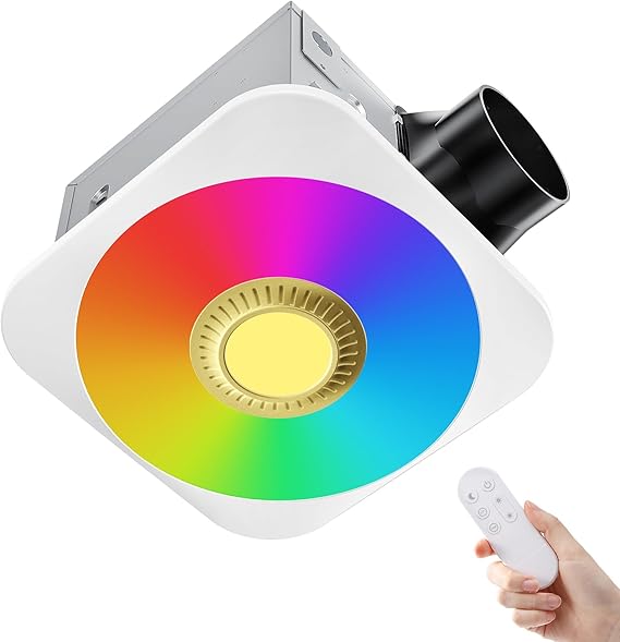 MEIUOI 4-in-1 Smart Bathroom Exhaust Fan with Light