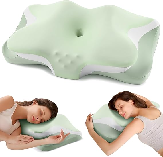 Ergonomic Cooling Cervical Neck Pillow (Queen Size)