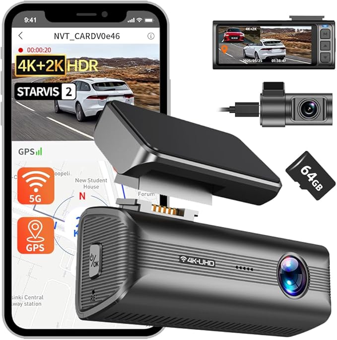4K+2K Dual Dash Cam