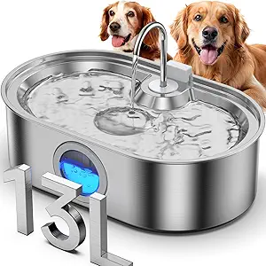 3.4 Gallon Stainless Steel Dog Water Fountain