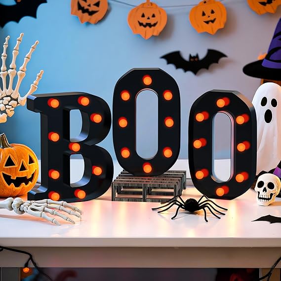 BOO LED Light-Up Marquee Sign