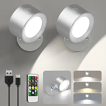 Portable LED Reading Wall Lights (2-Pack)