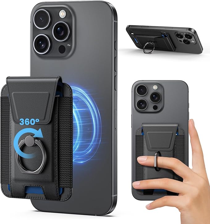 MagSafe Magnetic Phone Wallet with Grip Holder