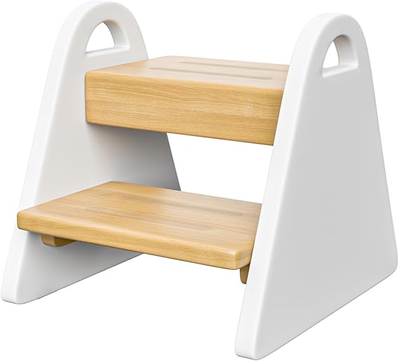Wooden Toddler Step Stool with Handles