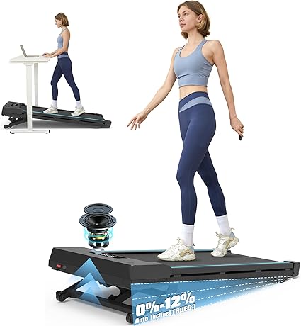 Walking Pad Treadmill with Auto Incline