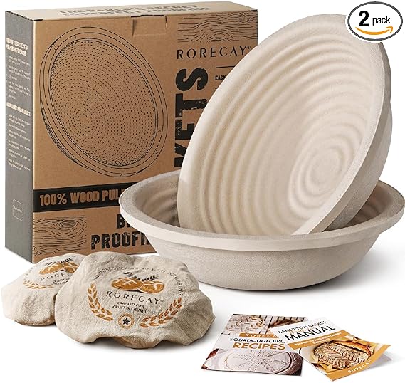 Wood Pulp Bread Proofing Baskets (Set of 2)