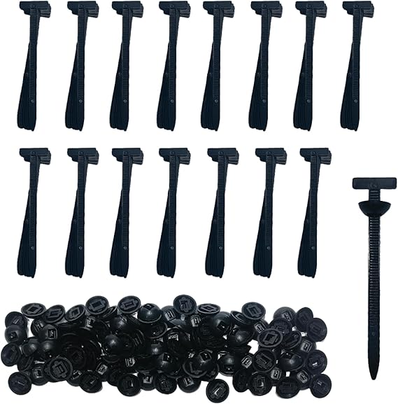 EKIONBY Heavy-Duty Cable Ties with Rivet Buckle