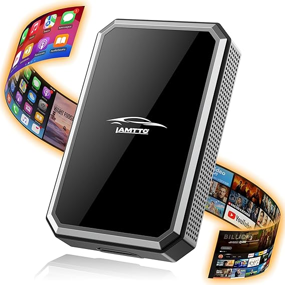 LAMTTO 2-in-1 Car TV & Wireless CarPlay Adapter (AI Box)