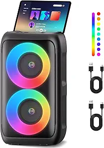 Portable Party Speaker with Wireless Microphones