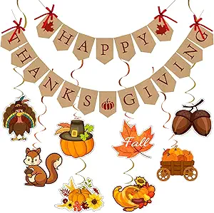 40-Piece Fall Thanksgiving Decorations Set