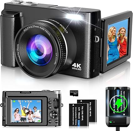 4K 48MP Digital Vlogging Camera with Autofocus
