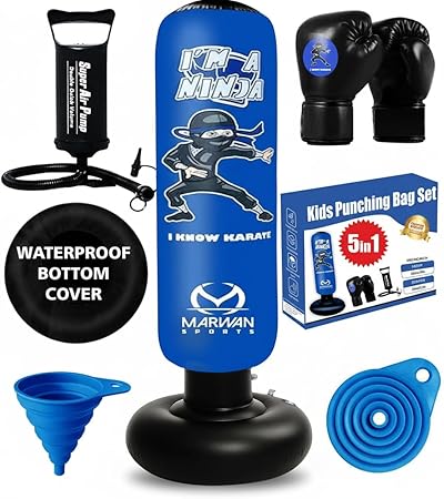 5-in-1 Inflatable Punching Bag Set for Kids