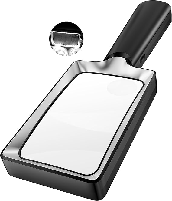 Lighted Handheld Magnifying Glass (5X & 15X)