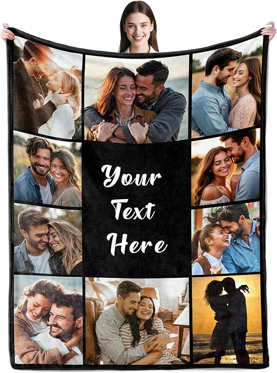 Custom Blanket with Picture & Text