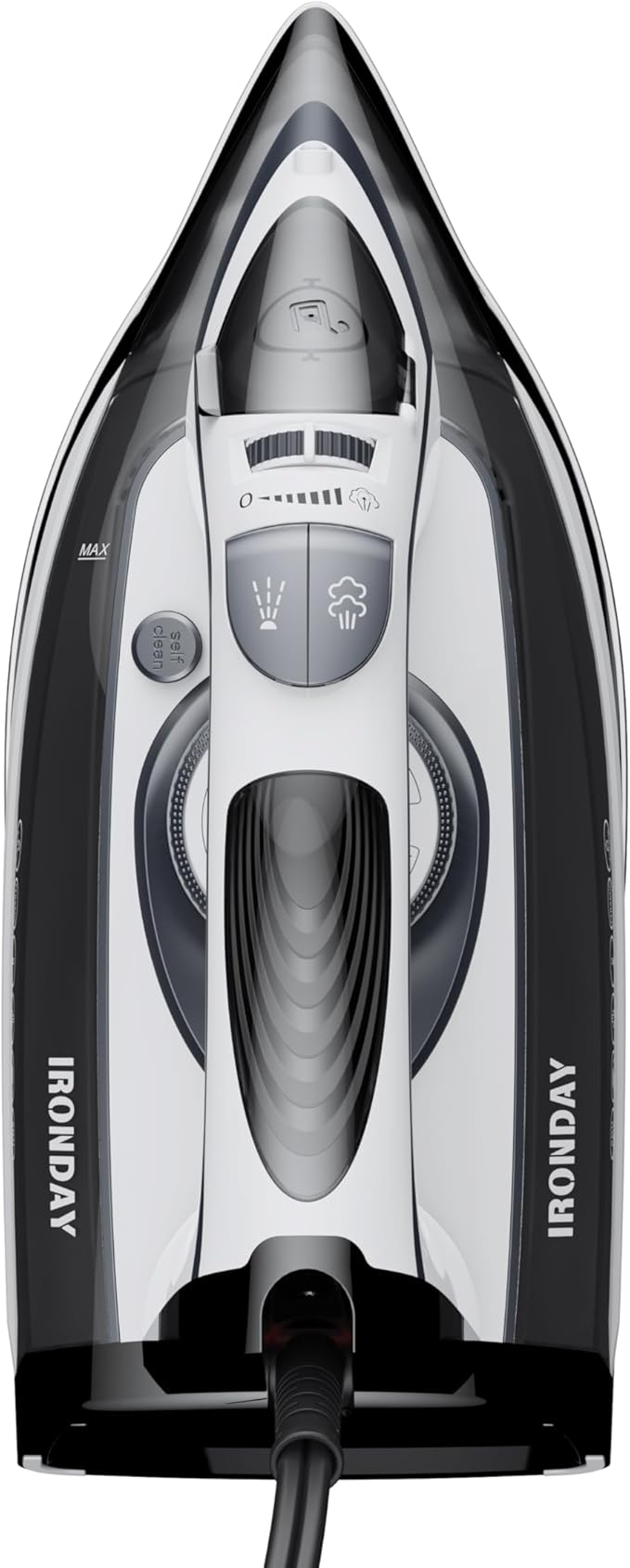 1700W Steam Iron with Large Water Tank and Ceramic Soleplate