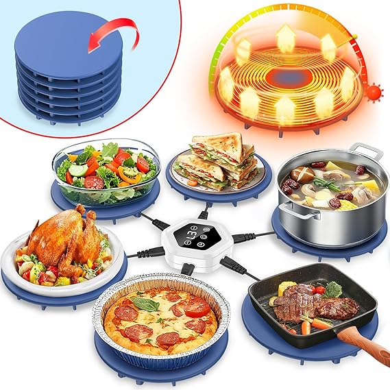 6-in-1 Upgrade Silicone Food Warming Mat