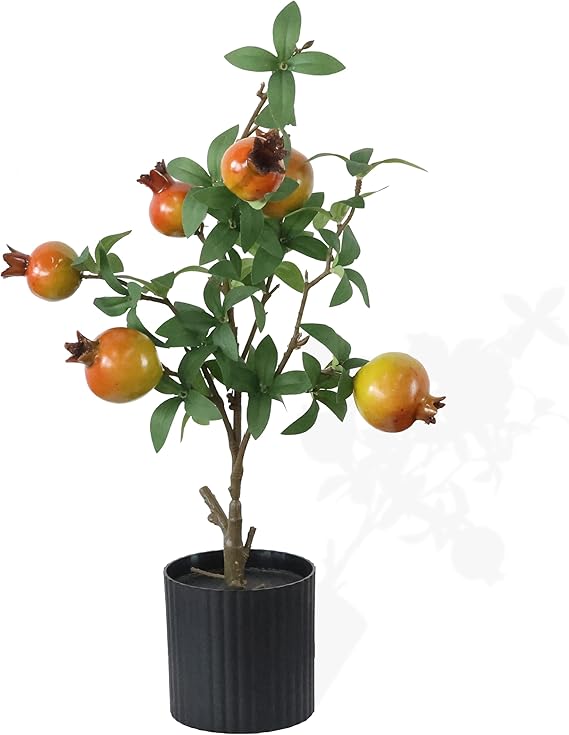 19-Inch Artificial Pomegranate Tree