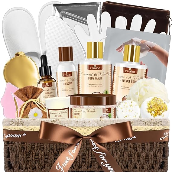 Coconut Vanilla 21-Piece Luxury Spa Gift Basket