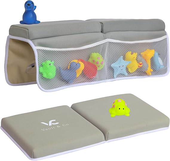 Quick-Dry Baby Bath Kneeler & Elbow Rest Pad Set