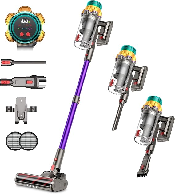 Cordless Stick Vacuum Cleaner 50KPA & 65 Mins Runtime